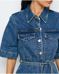 AERE - Rowena Denim Shirt Dress