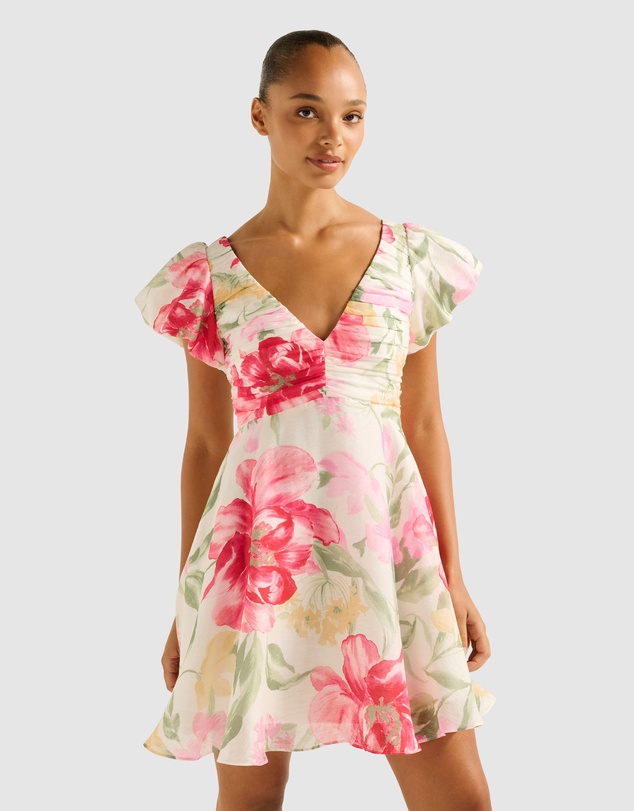Forever New - June Ruched V Neck Mini Dress
