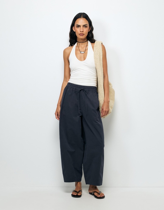 AERE - Cotton Barrel Leg Pants