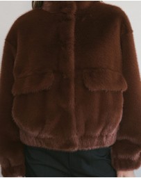 M.N.G - Faux-Fur Jacket With Pockets