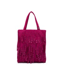 Pre-Loved by Azura Reborn - Pre-Loved chanel Embellished Suede Tote Bag with Fringe Details