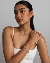 Michael Hill - Heart Charm Sleeper Earrings in Sterling Silver