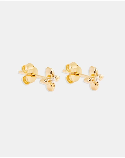 By Charlotte - Gold Live in Light Stud Earrings