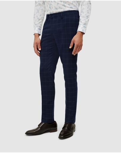 Navy Windowpane