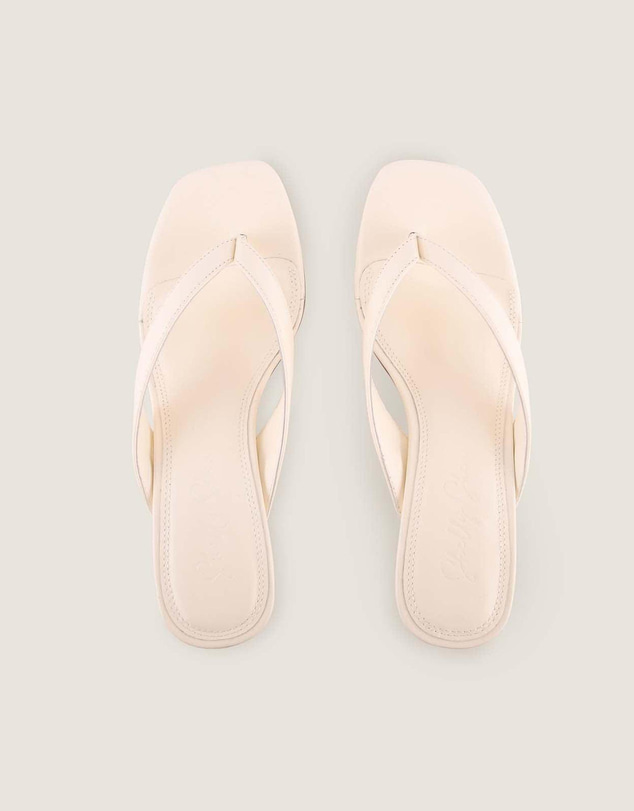 Shelly Shen - Pia High Sandals White Leather