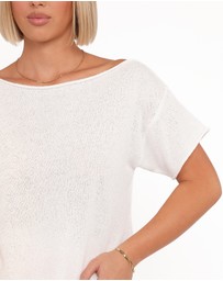 Petal & Pup - Ardena Boucle Knit Top - Cream