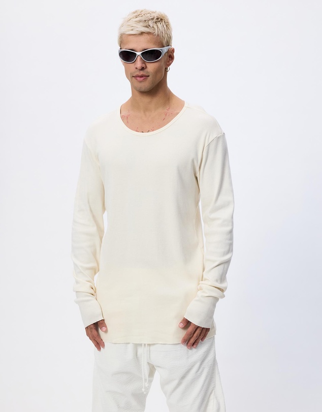 Surrounded By Ghosts - The Gypsum Slim Rib Knit Long Sleeve T-Shirt