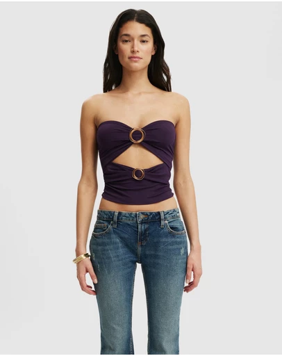 Cotton On - Scarlette Trim Detail Tube Top