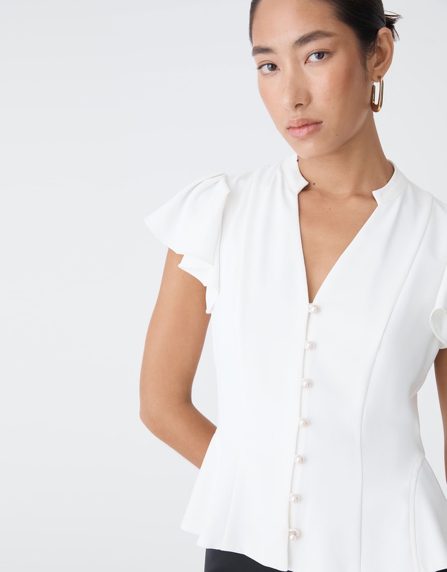 Forcast - Carissa Gathered Sleeve Top