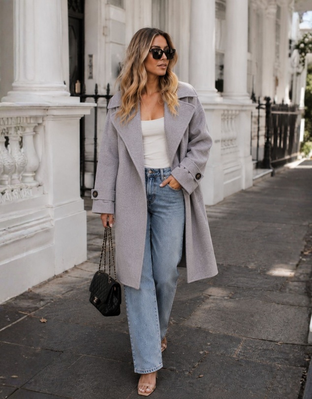 Esther & Co - Fireplace Coat - Grey