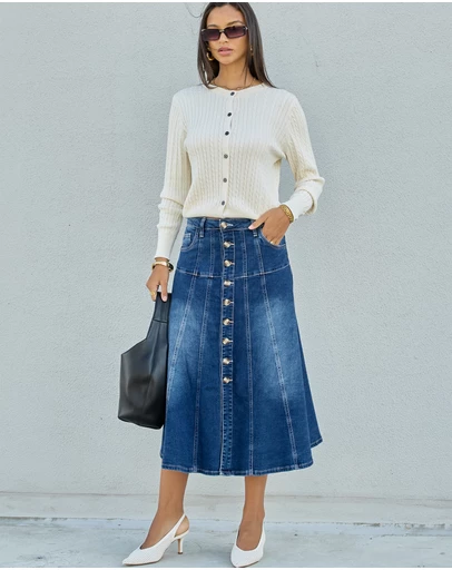 DRICOPER DENIM - Gabby Flare Skirt