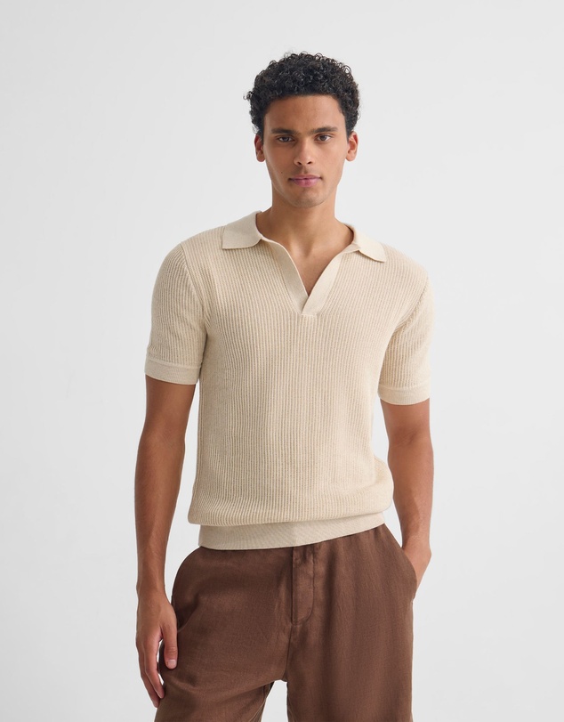 Oxford - Huck Lined Knitted Polo