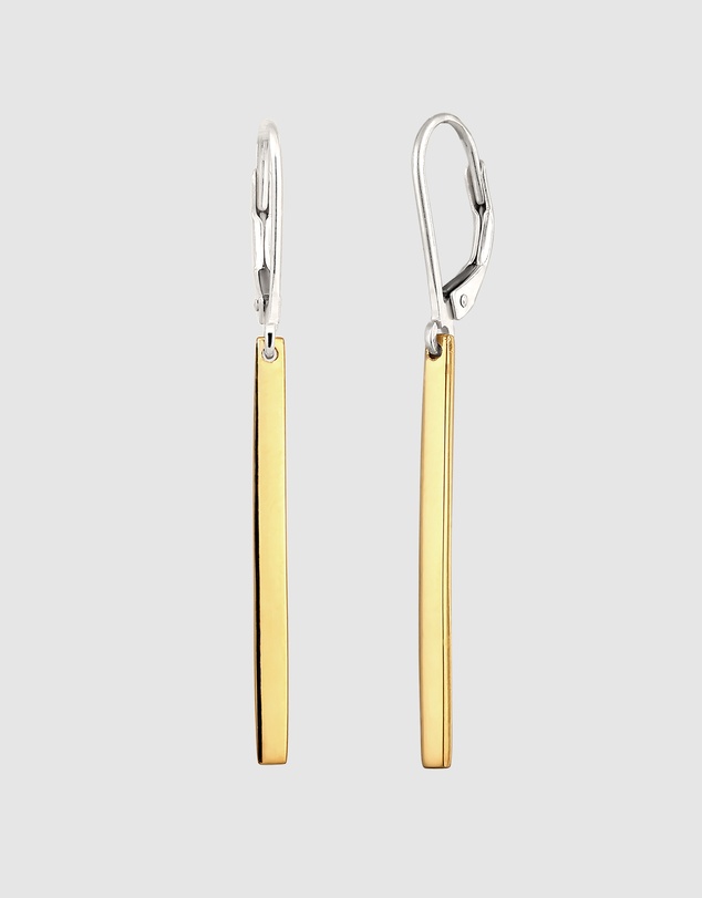 Elli Jewelry - Earrings Women Ear Hanger 925 Sterling Silver Bicolor