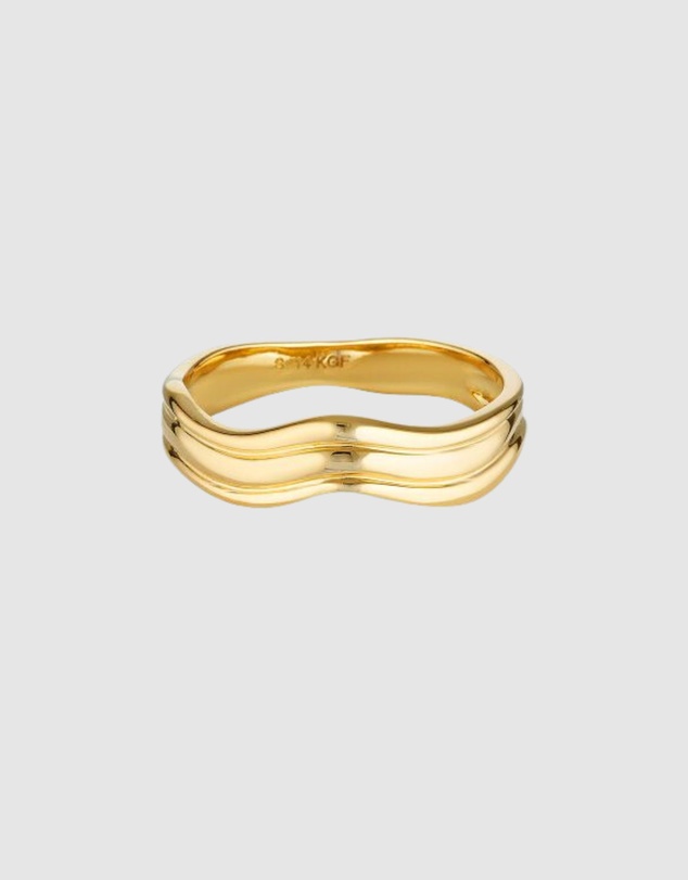 HOUSE OF SLANI - Adeline Wave Gold Ring