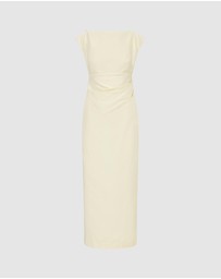 Shona Joy - Otis Draped High Neck Midi Dress
