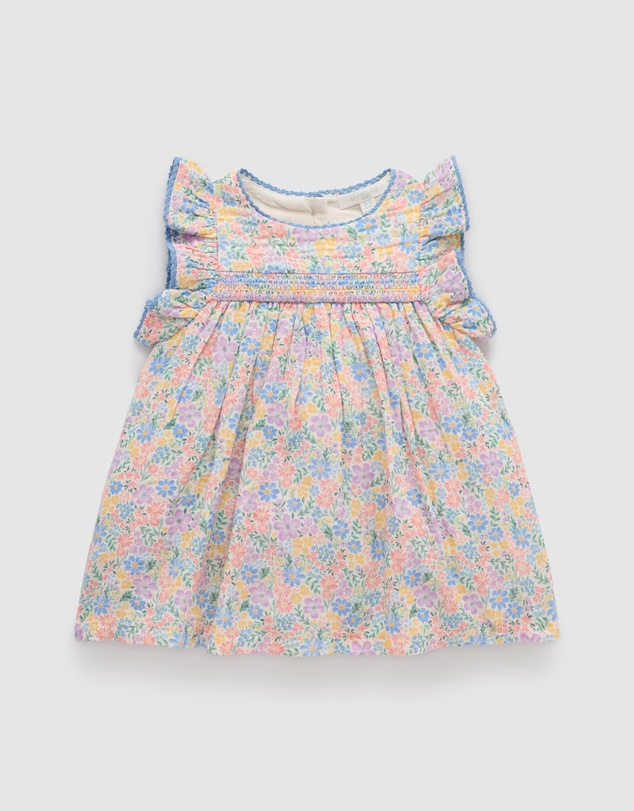 Purebaby - Smocked Dress -Kids-Babies