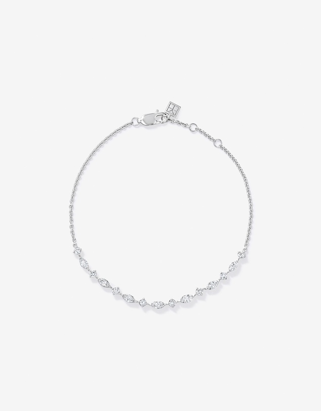 Michael Hill - 1.10TW Marquise & Round Brilliant Lab Tennis Bracelet Silver