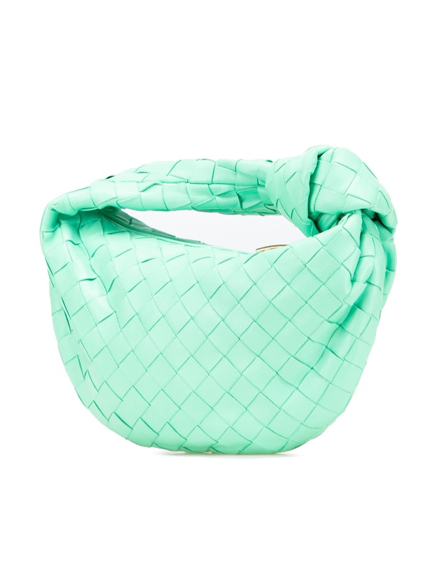 Pre-Loved by Azura Reborn - Pre-Loved bottega veneta Woven Leather Top Handle Bag Knotted Detail Stylish Handbag