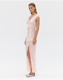 Third Form - Sevin Lace Trim V Neck Dress