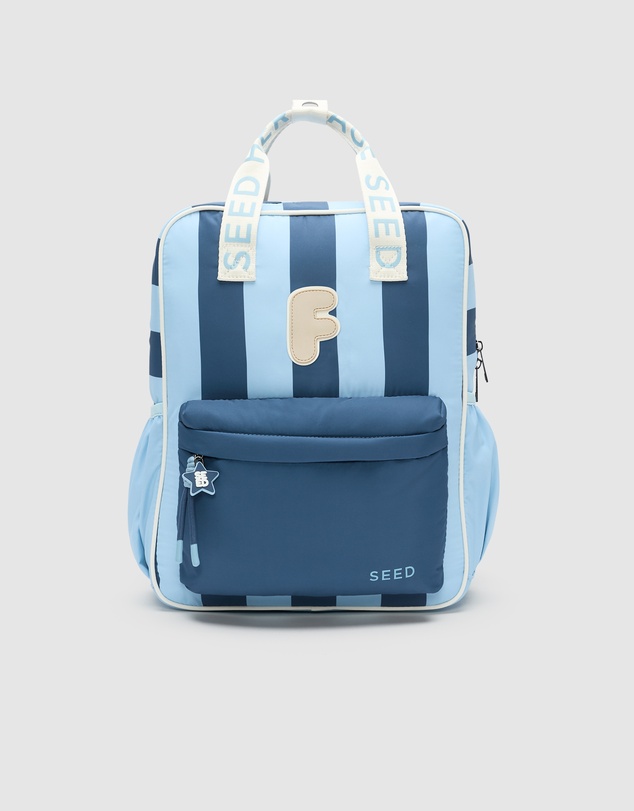 Seed Heritage - BLUE STRIPE INITIAL BACKPACK