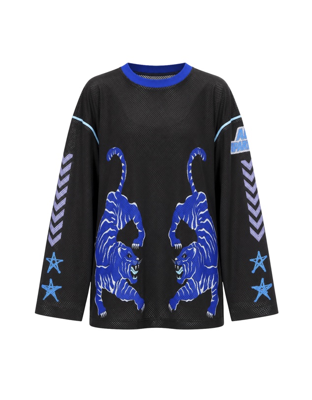 THE TALES - Crouching Tiger Long Sleeve Football Jersey