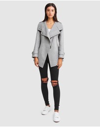 Belle & Bloom - Bad Girl Wool Blend Moto Coat