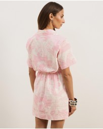 Atmos&Here - Remi Linen Blend Mini Shirt Dress