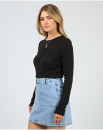 All About Eve - Tarni Knit Top Black