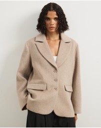 Atmos&Here - Ethel Wool Blend Oversized Blazer