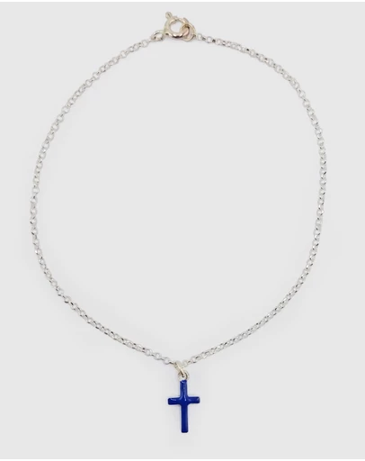 Izoa - Blue Cross Bracelet