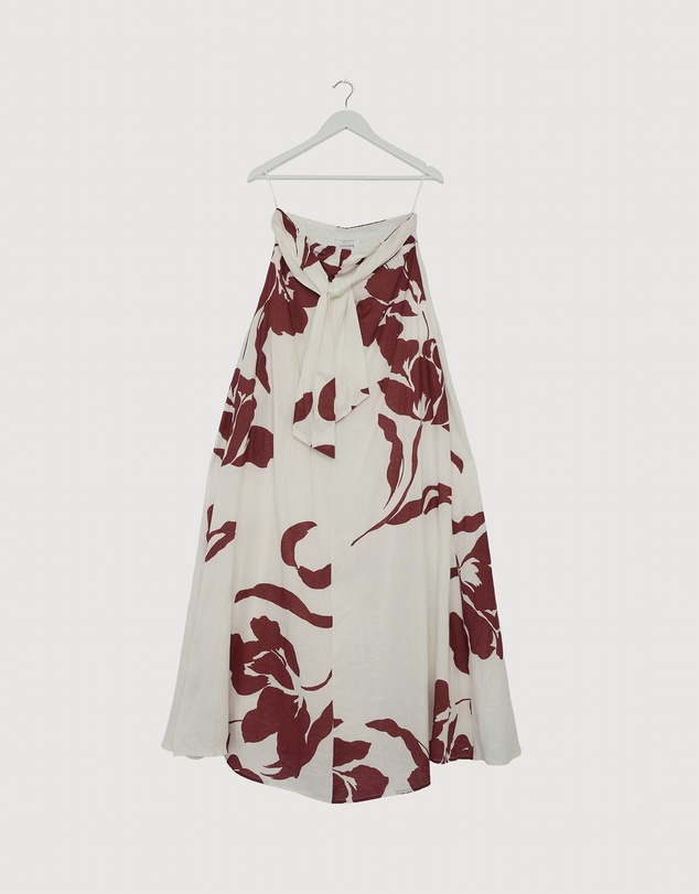 Revibe - Repaired Minima Esenciales Marlowe Linen Strapless Maxi Dress - AU 8