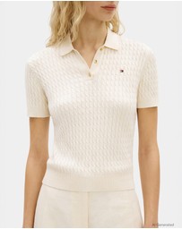 Tommy Hilfiger - Cable Knit Polo SS Jumper