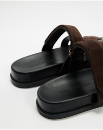 Atmos&Here - Sienna Suede Chunky Leather Sandals