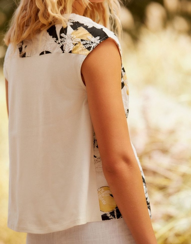 NEXT - Broderie Short Sleeve Top