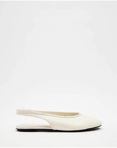 Atmos&Here - Marlowe Leather Sling Back Ballet Flats