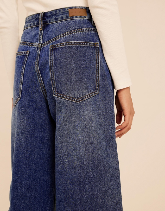 AERE - Mid-Rise Barrel Leg Jeans