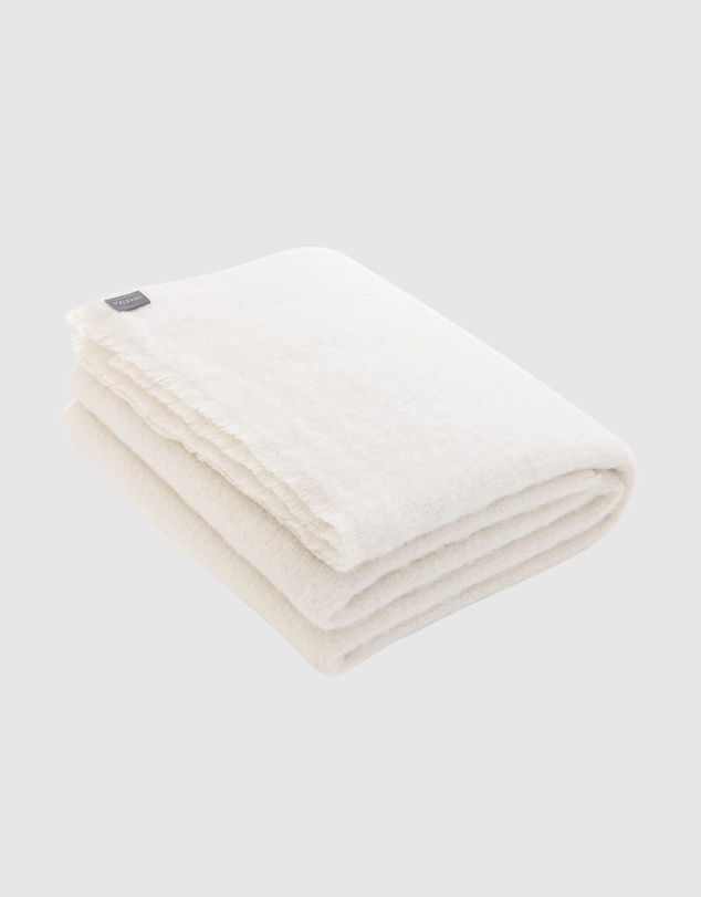 St Albans - Alpaca Throw Blanket Oyster