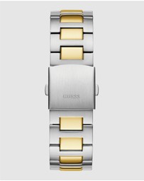 GUESS - Two-Tone Silver and Gold-Tone 46mm Green Dial Men's Watch