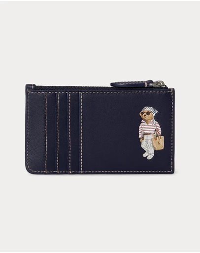 Polo Ralph Lauren - Polo Bear Leather Zip Card Case