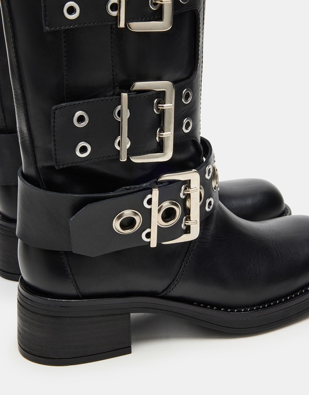 Steve Madden - Rampage Black Leather Boots
