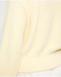 Dazie - Faye Fuzzy V-Neck Sweater