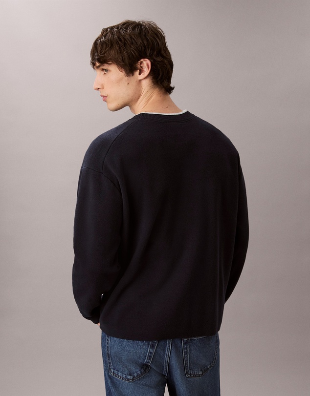 Calvin Klein Jeans - Embossed Monogram Logo Relaxed Sweater