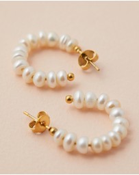 Moira Hughes - The White Label - The Wren Pearl Hoops