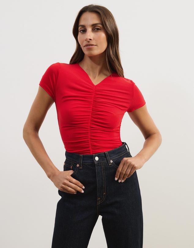 Atmos&Here - Delilah Gathered Mesh Top