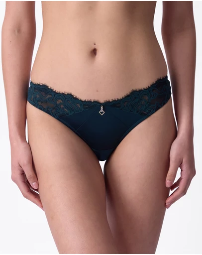 Bras N Things - Rosaria Brazilian Knicker - Dark Green