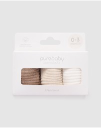 Purebaby - 3 Pack Rib Socks -Kids-Babies