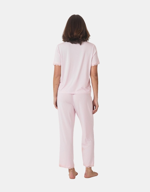 Gingerlilly - Dianne Bamboo Long PJ set with Lace