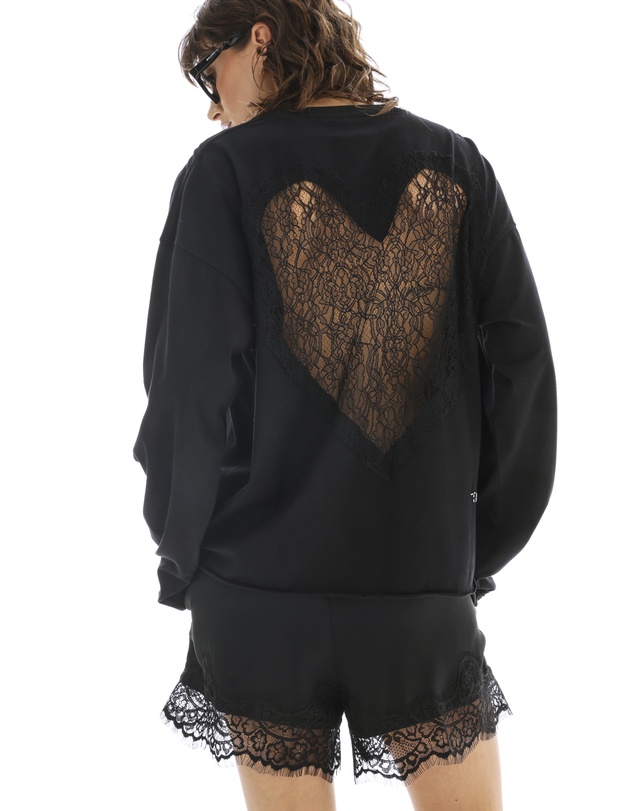 THE TALES - Heart Back Lace Long Sleeve Tee