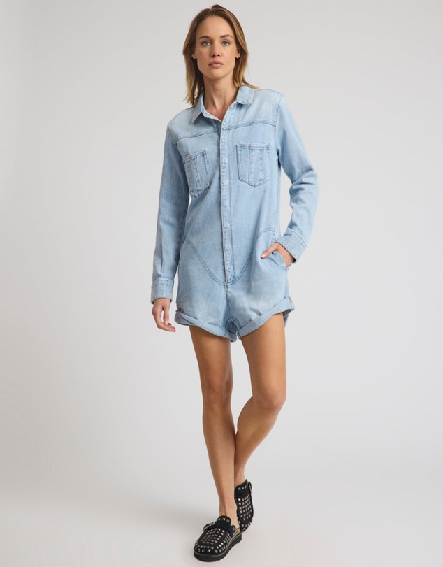 ONE TEASPOON - Prophecy Denim Jumpsuit - Blue Latte