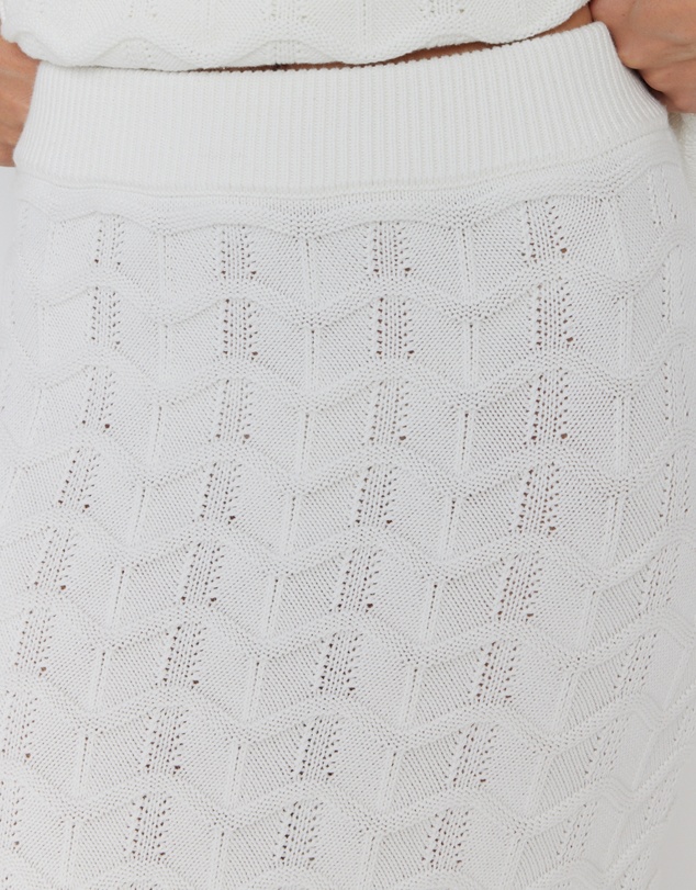ALEXANDRA - Ratan Skirt White